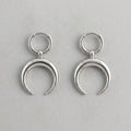 Bold Crescent Moon Dangle Earrings
