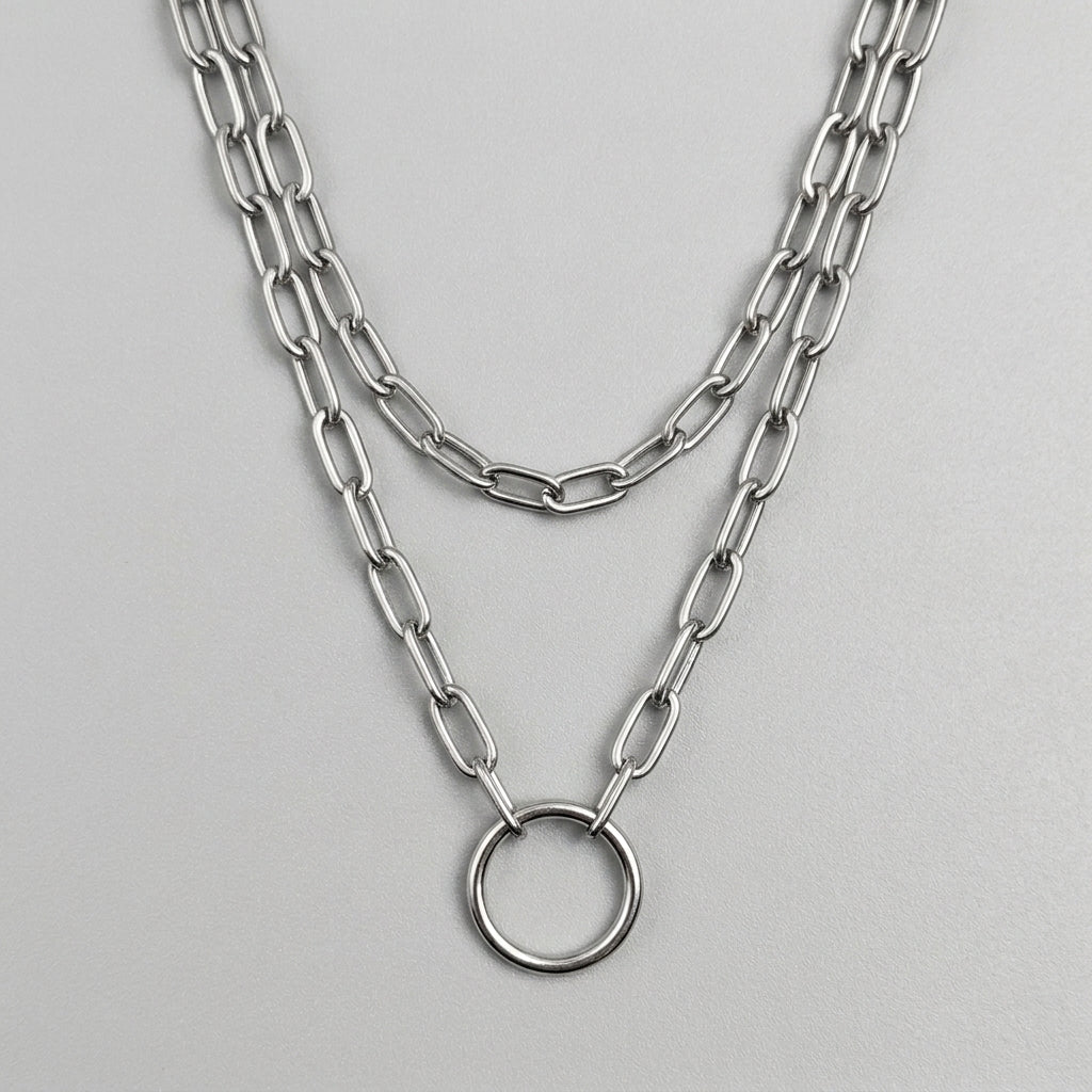 Void Loop Layered Chain Necklace