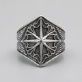 Gothic Compass Signet Ring