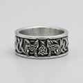 Knotwork Wolf Band Ring