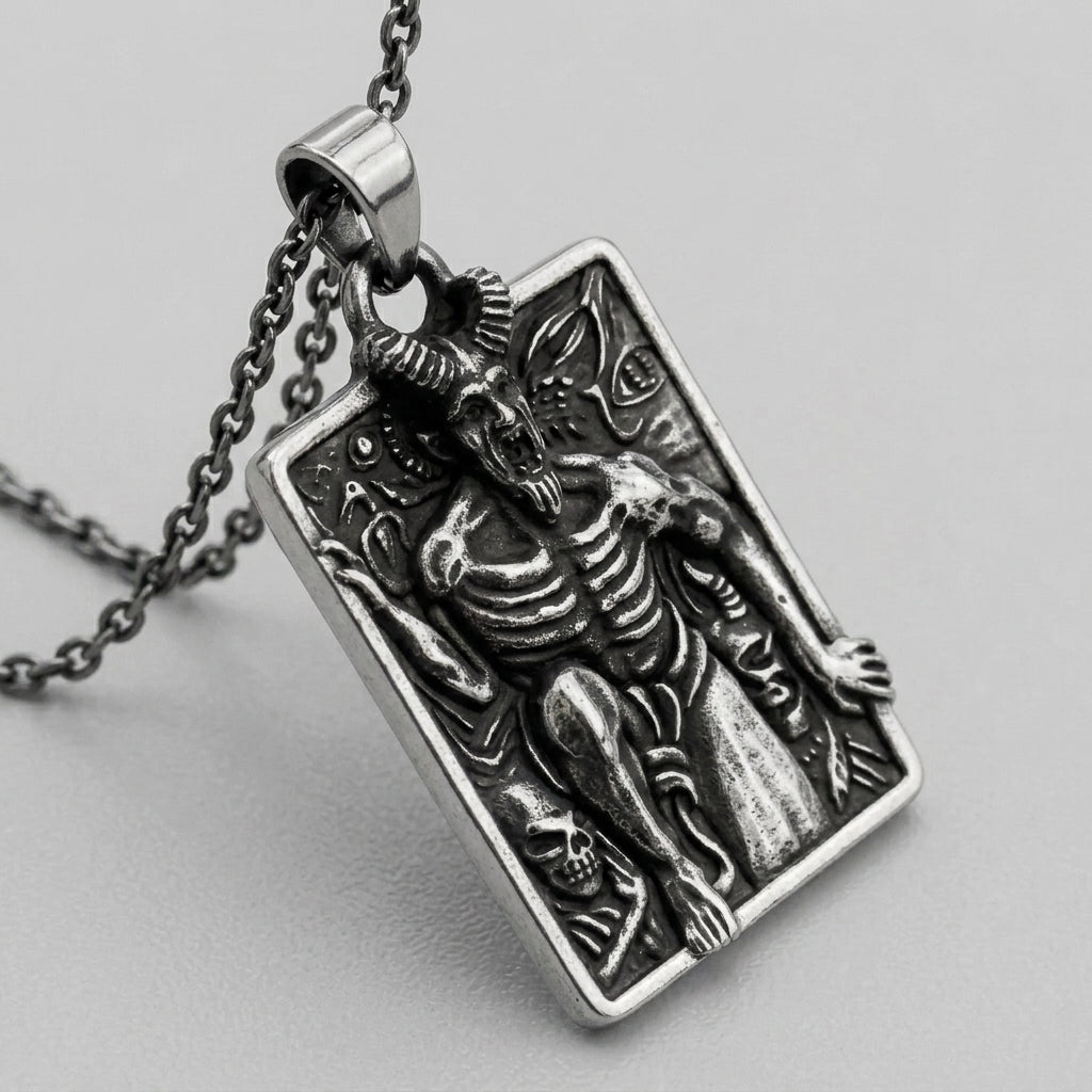 Devil Tarot Card Necklace