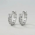 Silver Chain Link Gothic Hoops Earrings