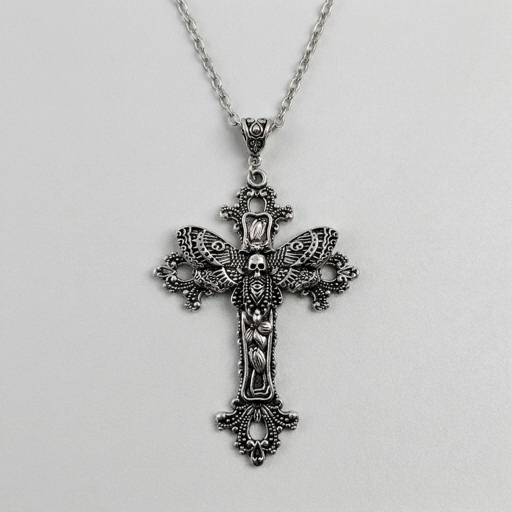 Death wing Cross Necklace