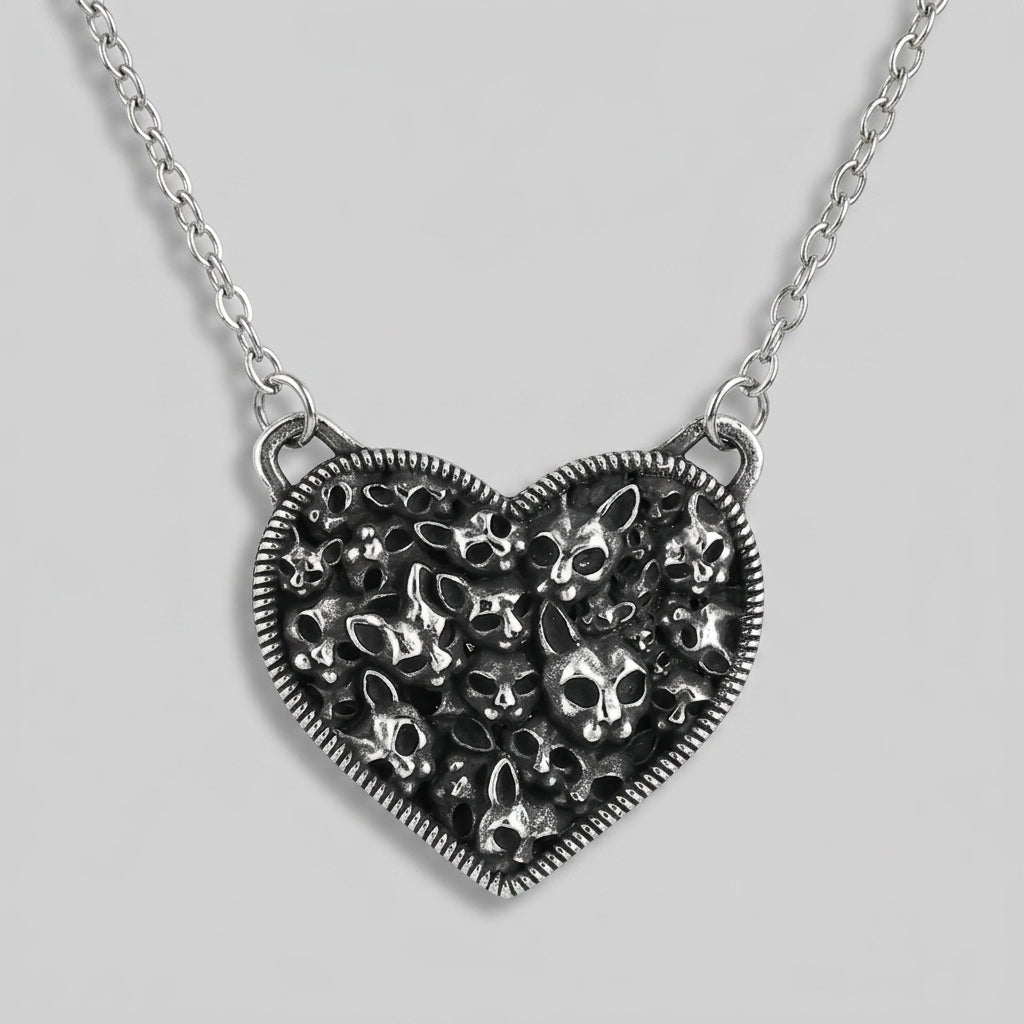 Nine Lives Heart Necklace