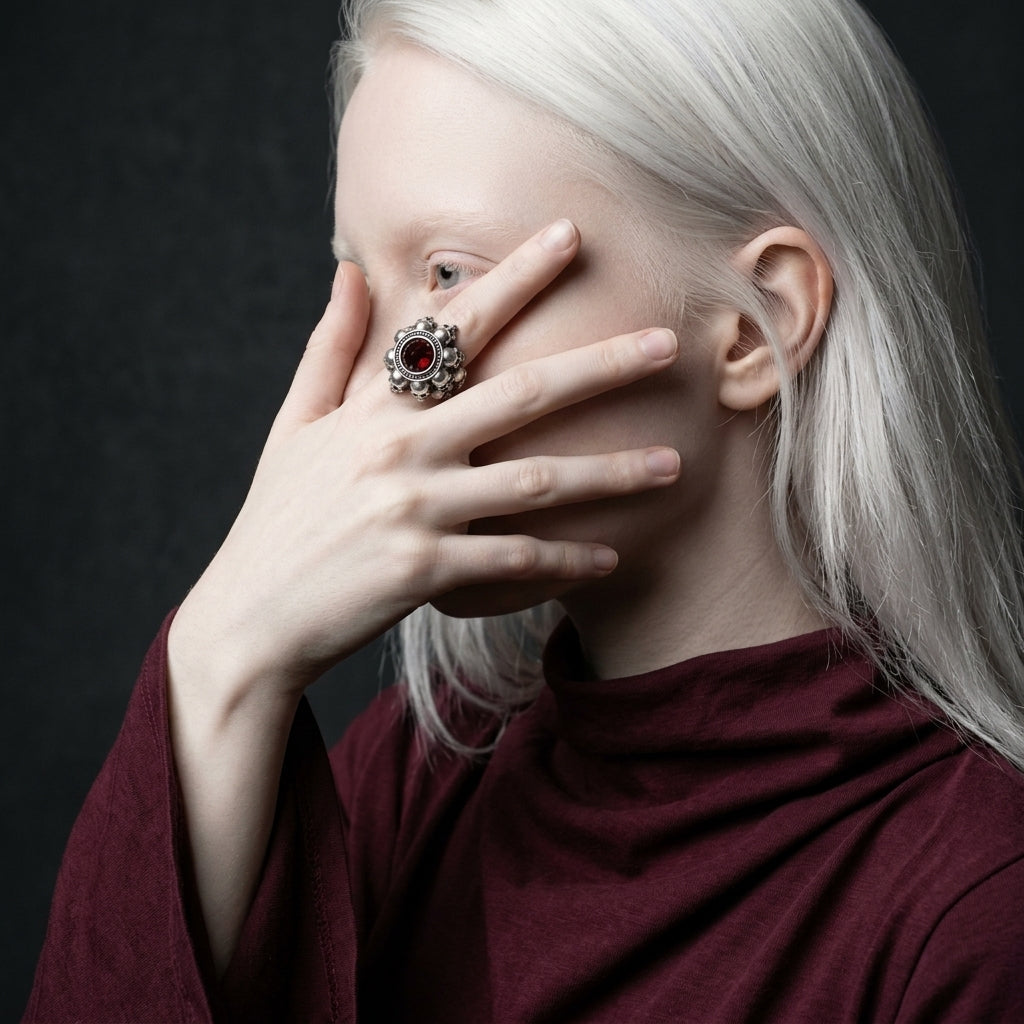 Crimson Throne Skull Ring