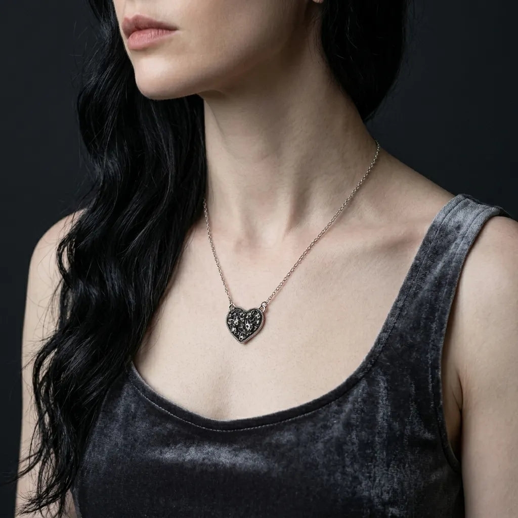 Nine Lives Heart Necklace