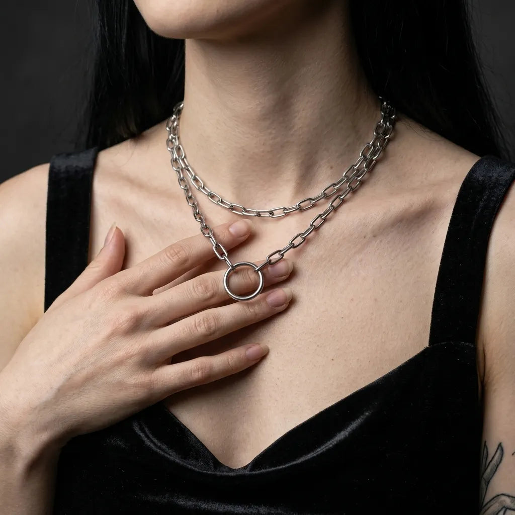 Void Loop Layered Chain Necklace
