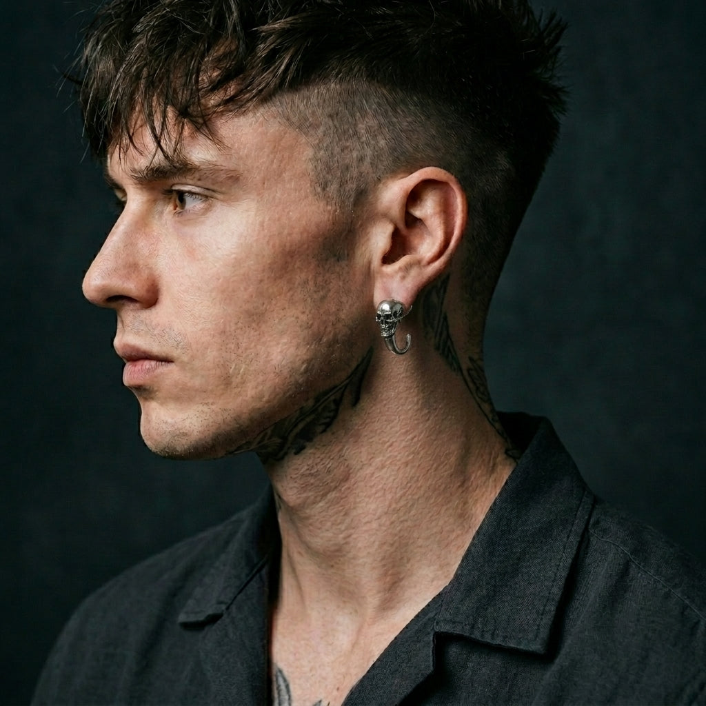 Rebel Halo Skull Earrings