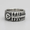 Skull & Spine Skeleton Band Ring