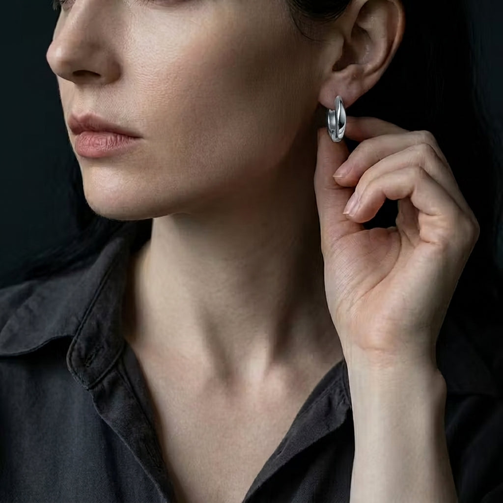Polished Chunky Hoop Earrings