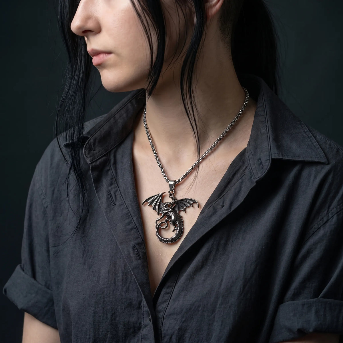 Cursed Dragon Winged Terror Necklace