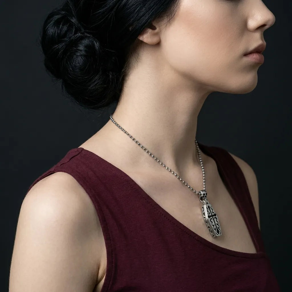 Cursed Casket Cross Dark Necklace