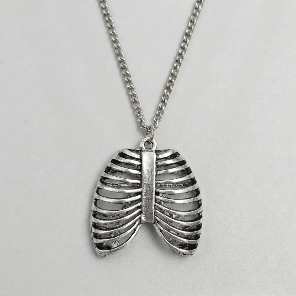 Skeletal Rib Cage Dark Necklace
