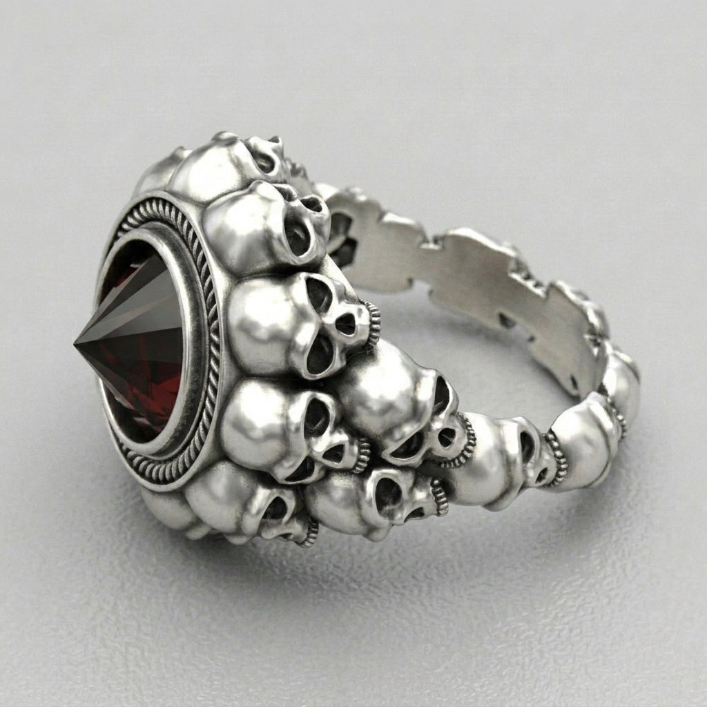 Crimson Throne Skull Ring