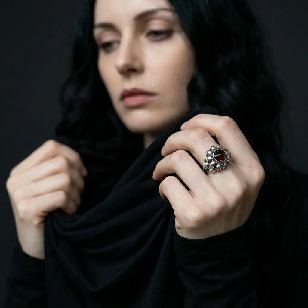 Crimson Throne Skull Ring
