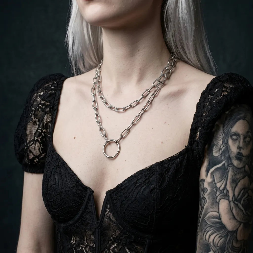 Void Loop Layered Chain Necklace