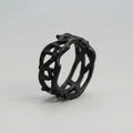 Gothic Black Interlocking Ring