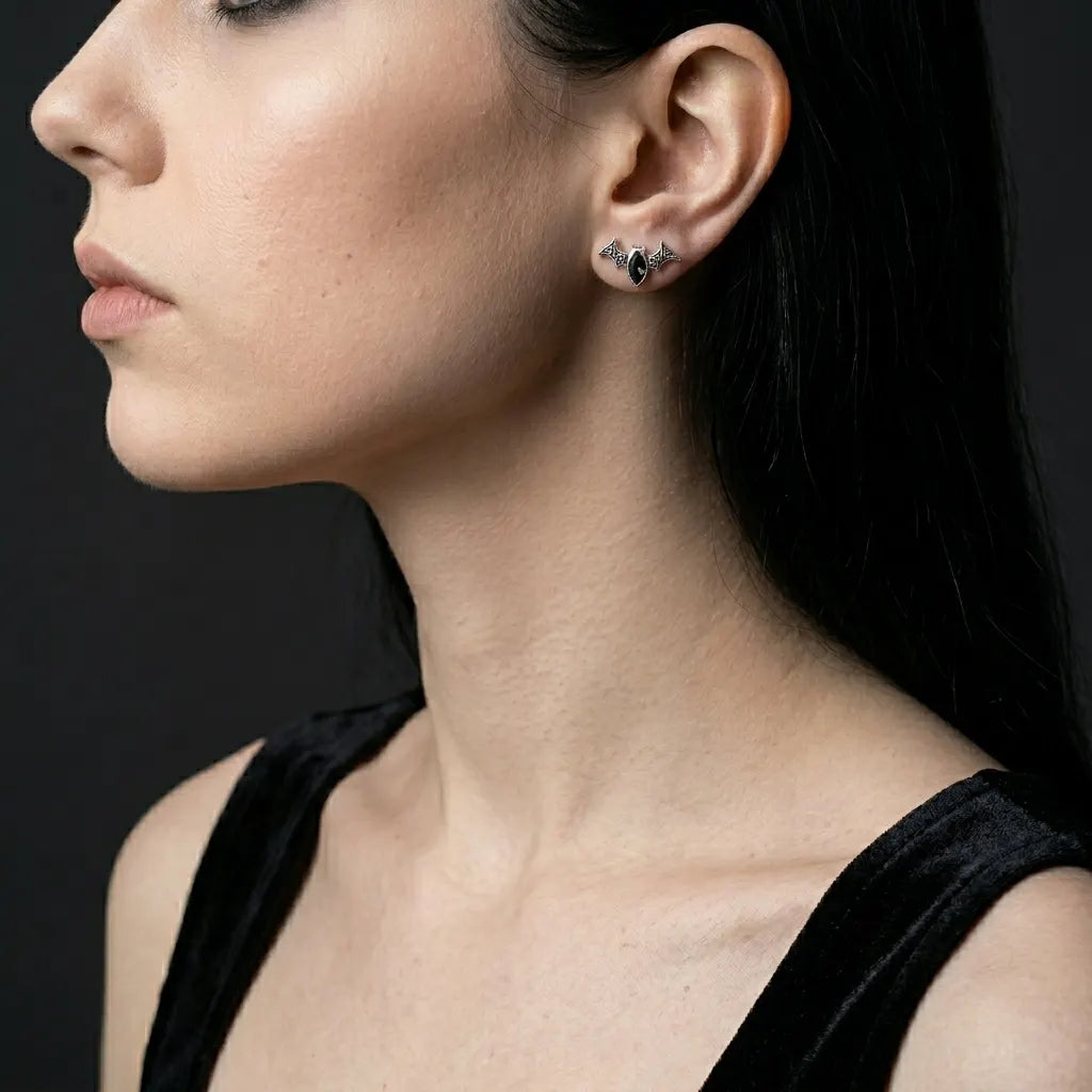 Gothic Night wing Earrings