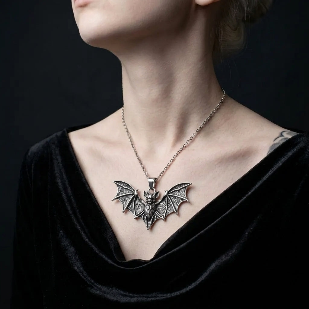 Cursed Bat Gothic Necklace