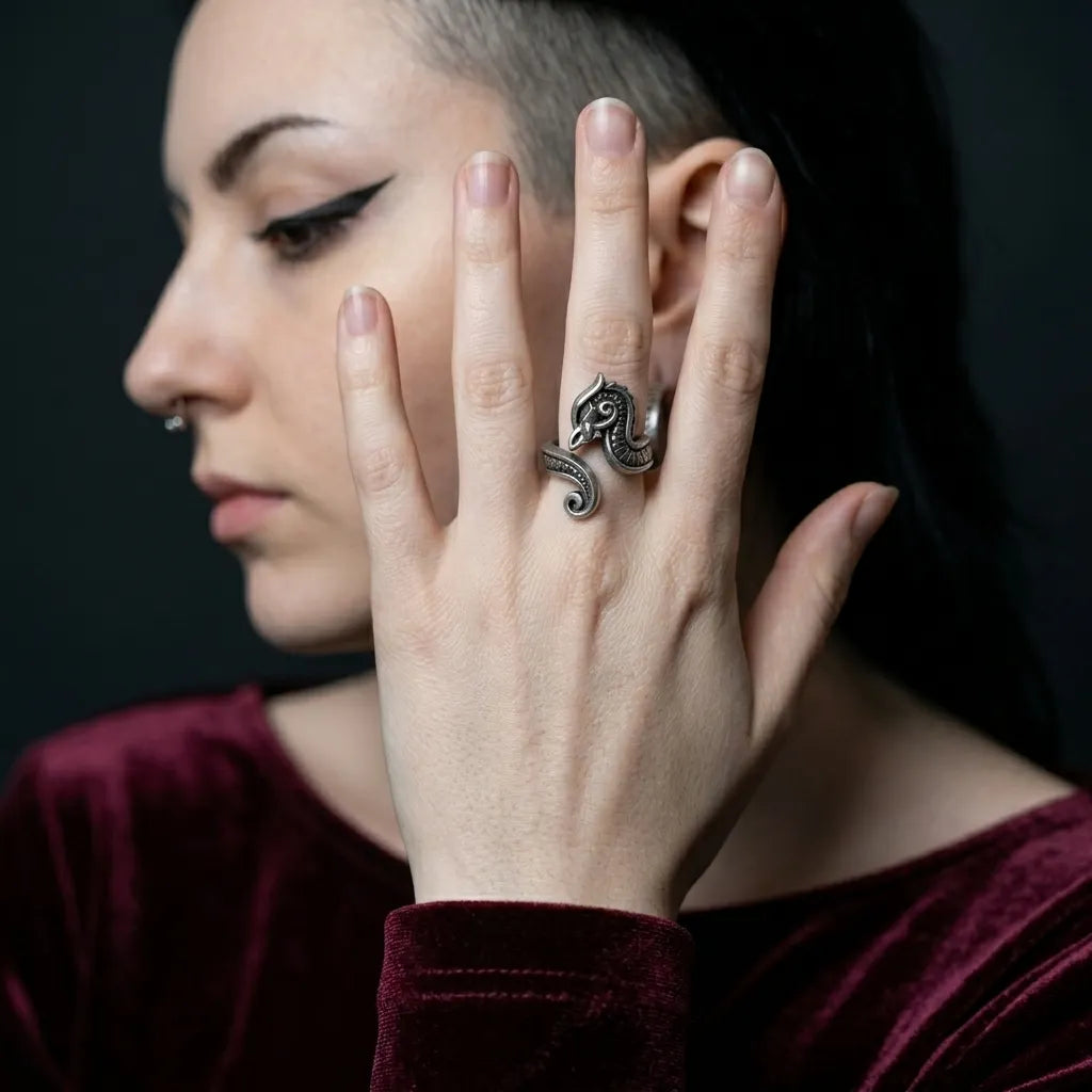 Norse Raven Dark Omen Ring