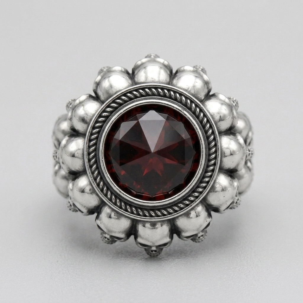 Crimson Throne Skull Ring
