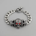 Crimson Gaze Skull Bracelet