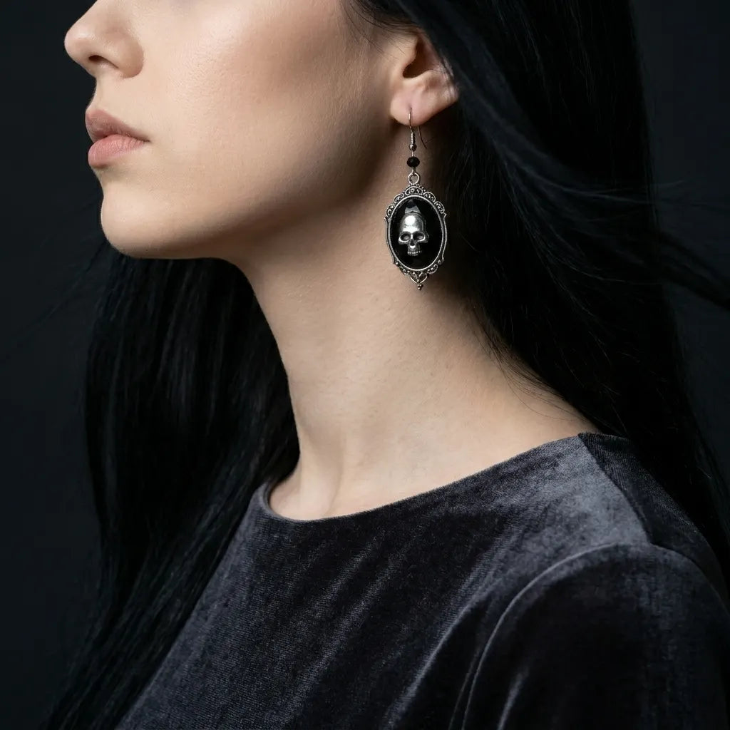 Grave keeper Skull Earrings