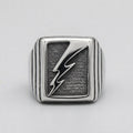 Bold Lightning Bolt Statement Ring