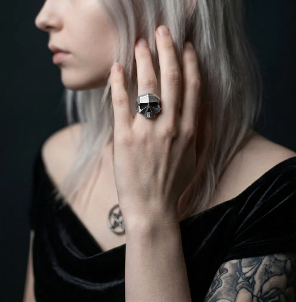 Chunky Skull Statement Ring