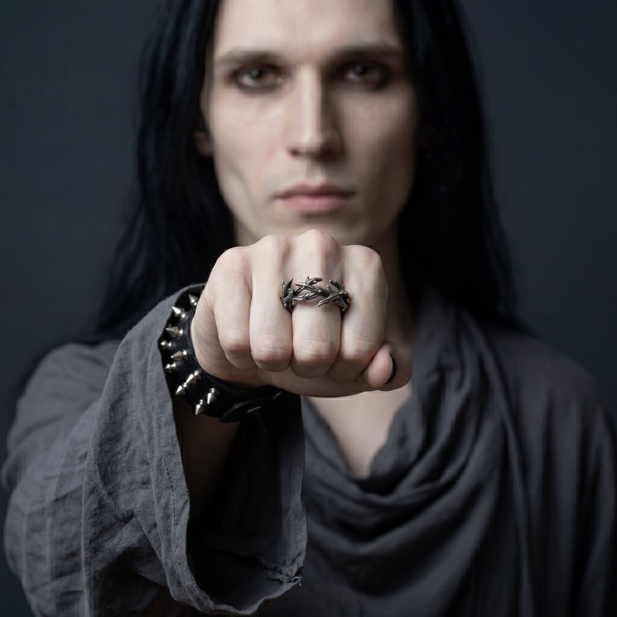 Gothic Thorn Vine Wrap Ring