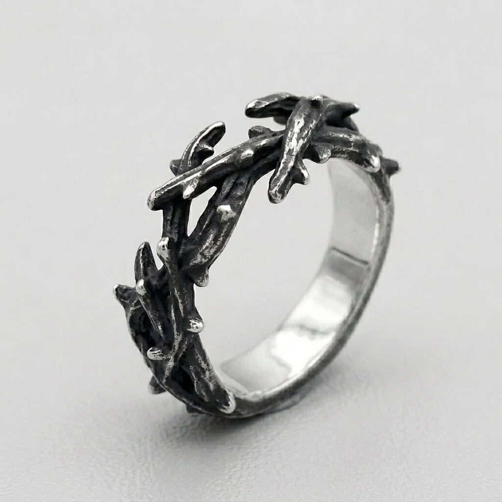 Gothic Thorn Vine Wrap Ring