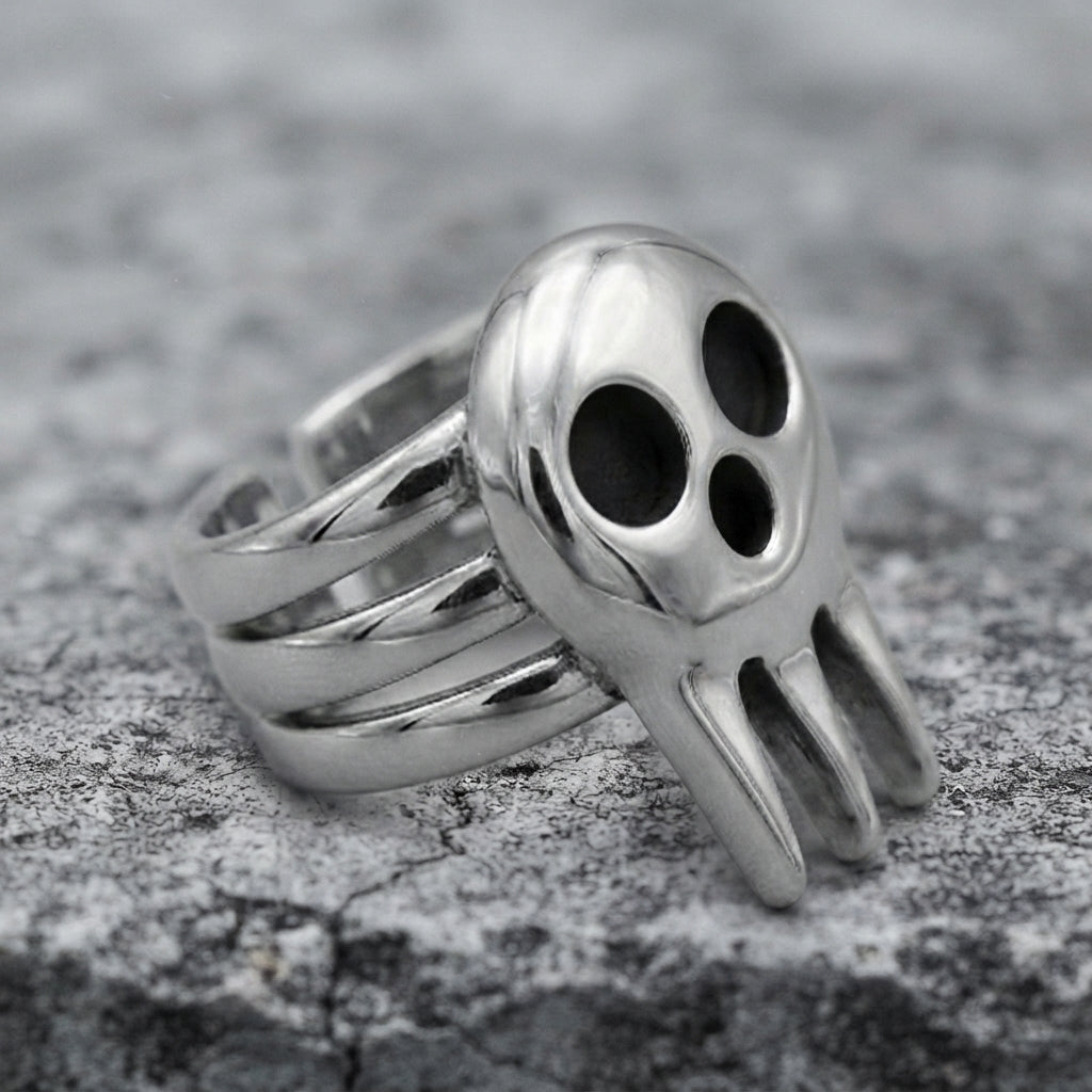 Soul Eater Skull Statement Ring