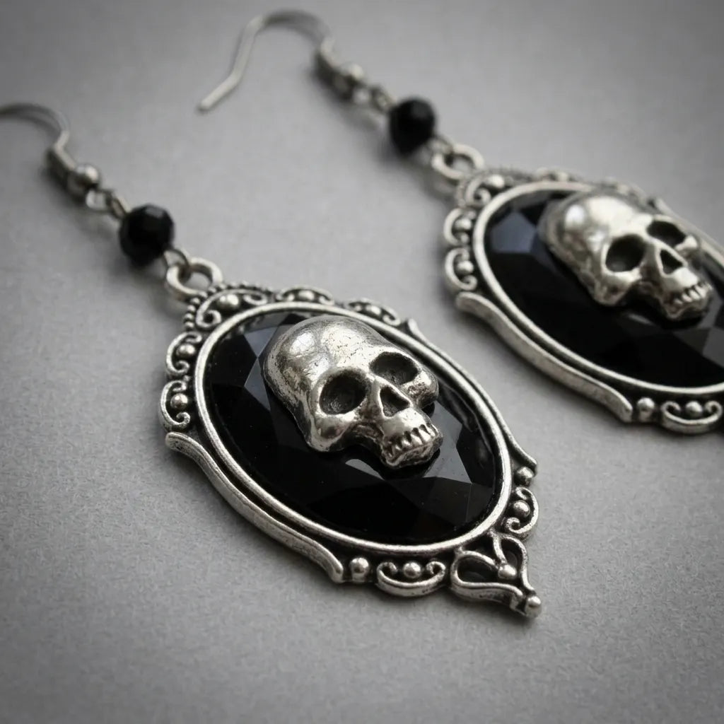 Grave keeper Skull Earrings