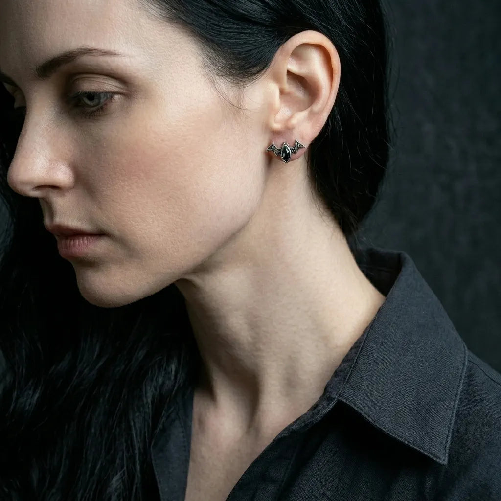 Gothic Night wing Earrings