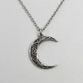 Dark Crescent Celtic Knot Necklace