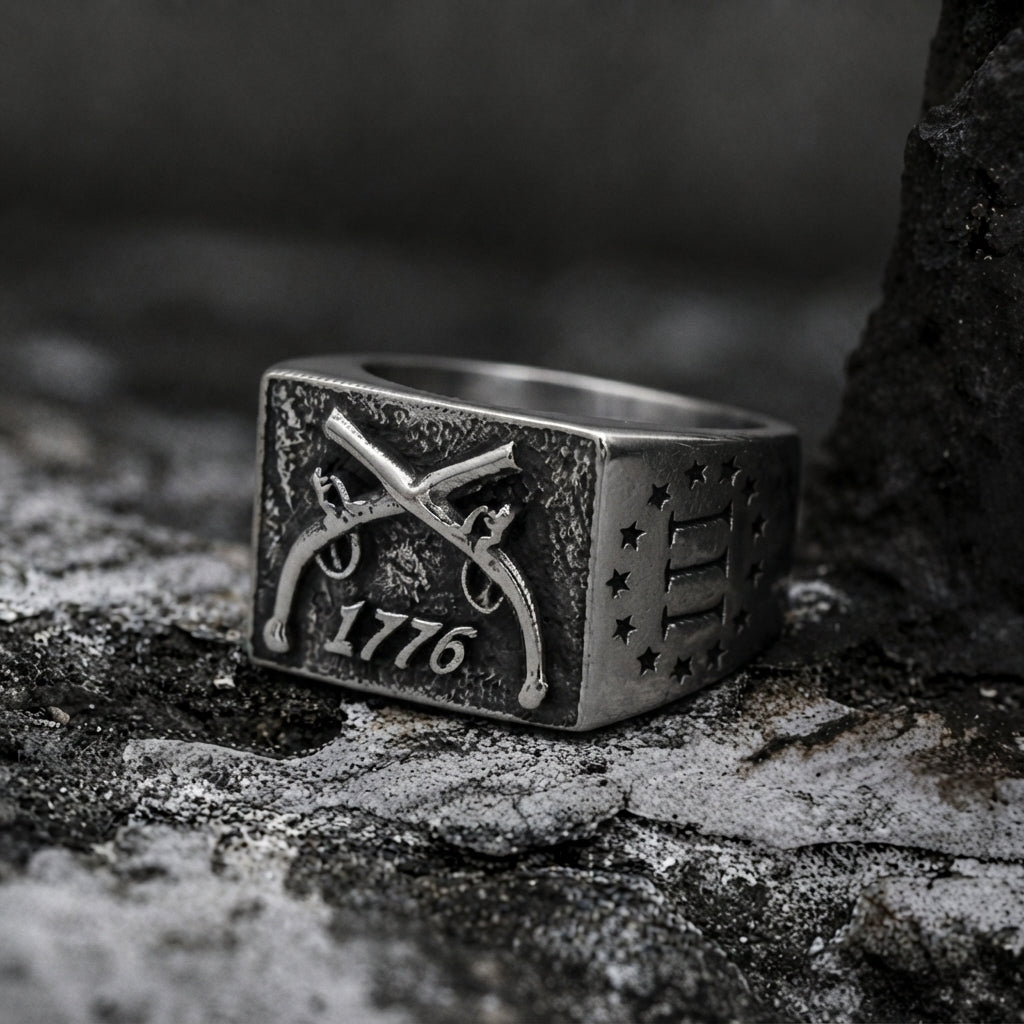 Flintlock Pistols Statement Signet Ring