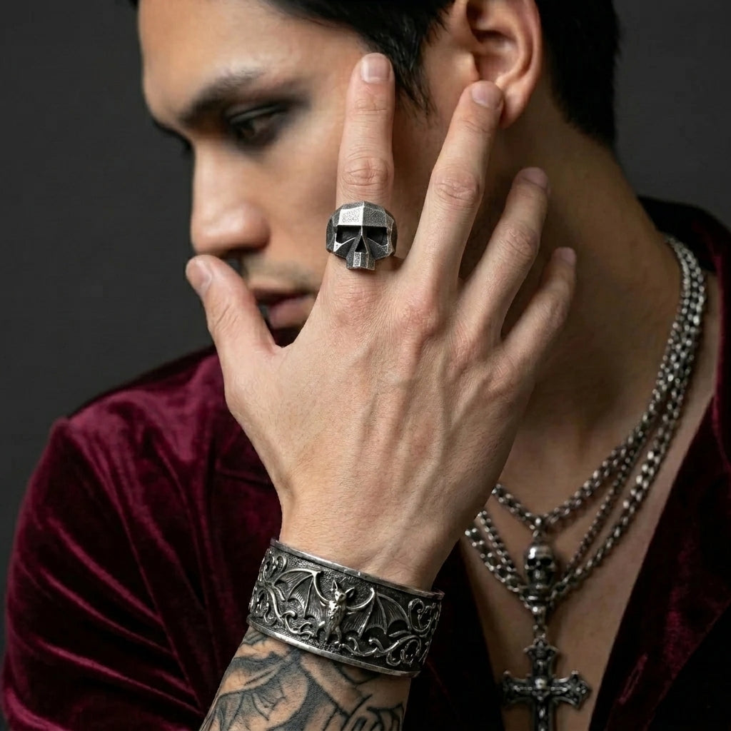 Chunky Skull Statement Ring