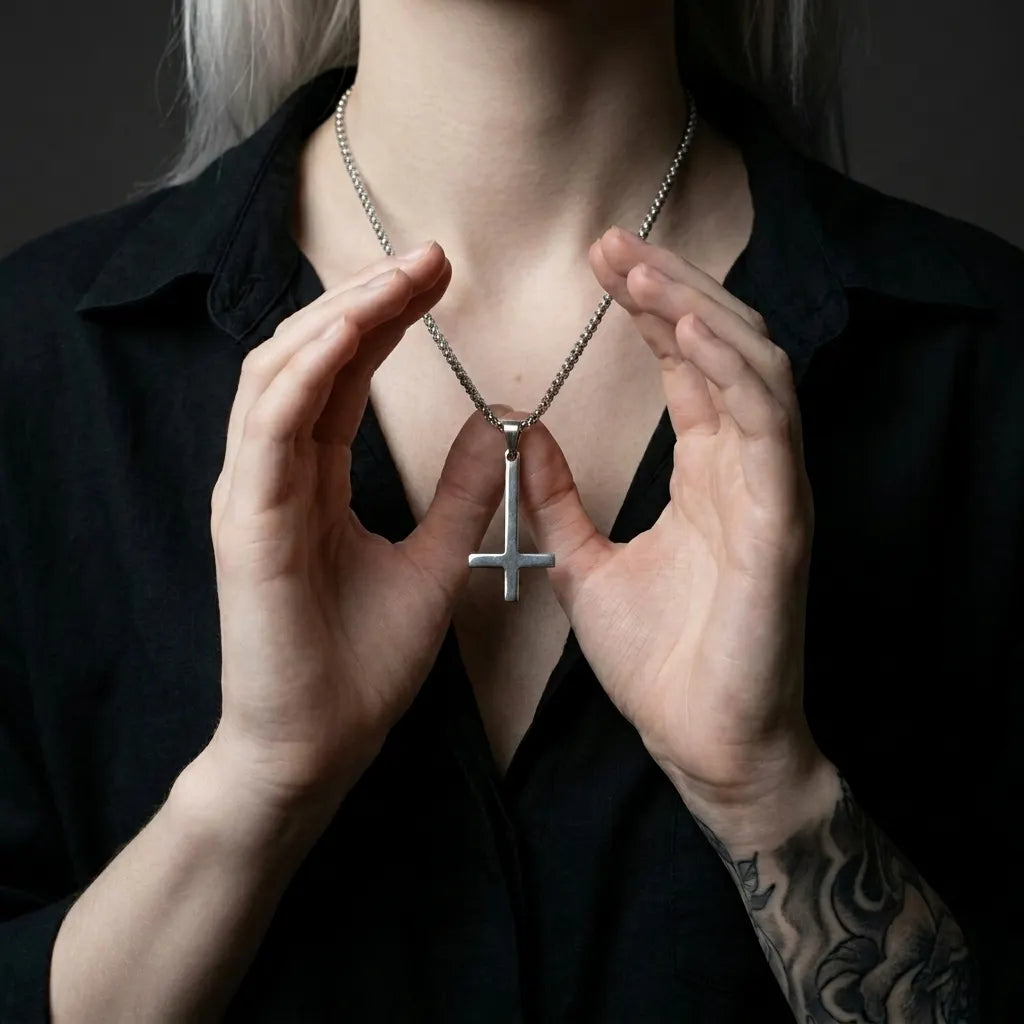 Upside Down Cross Necklace