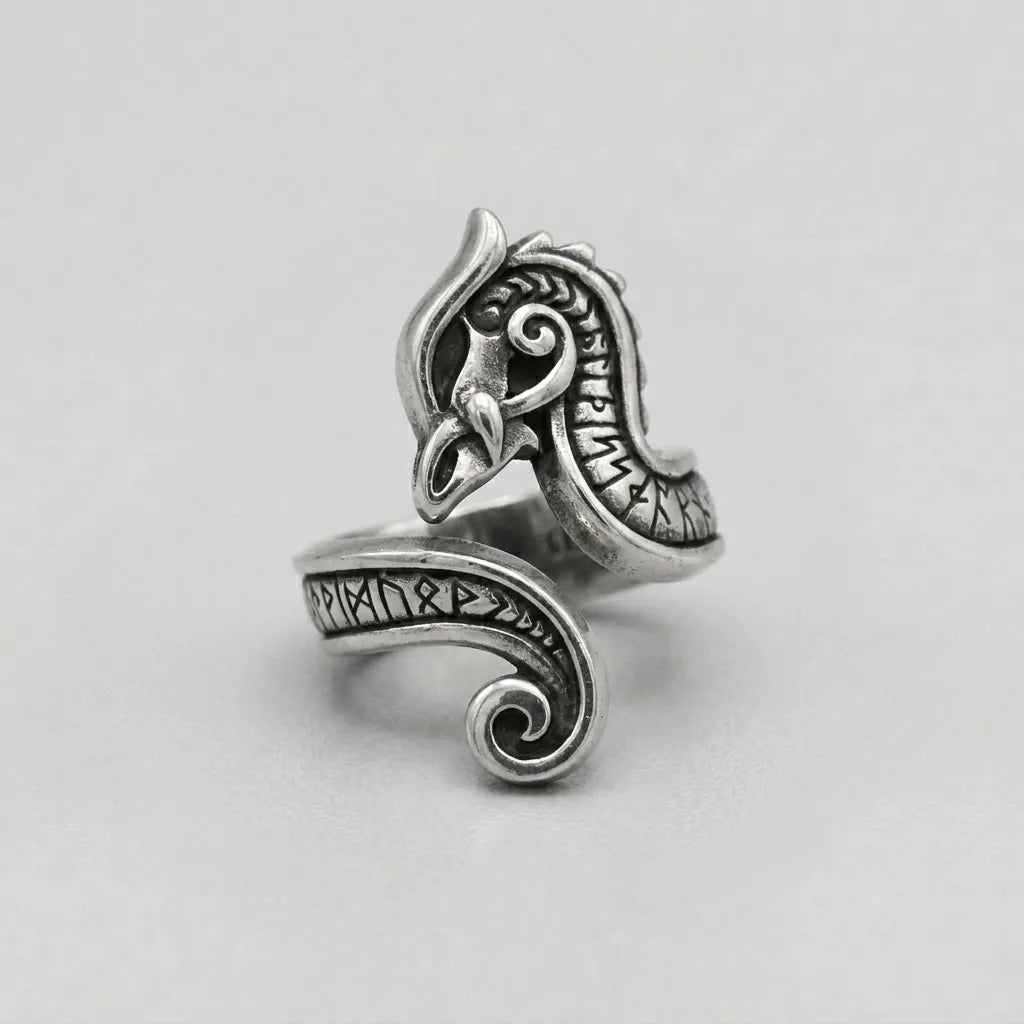 Norse Raven Dark Omen Ring