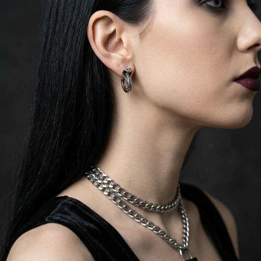 Sacred Serpent Loop Earrings