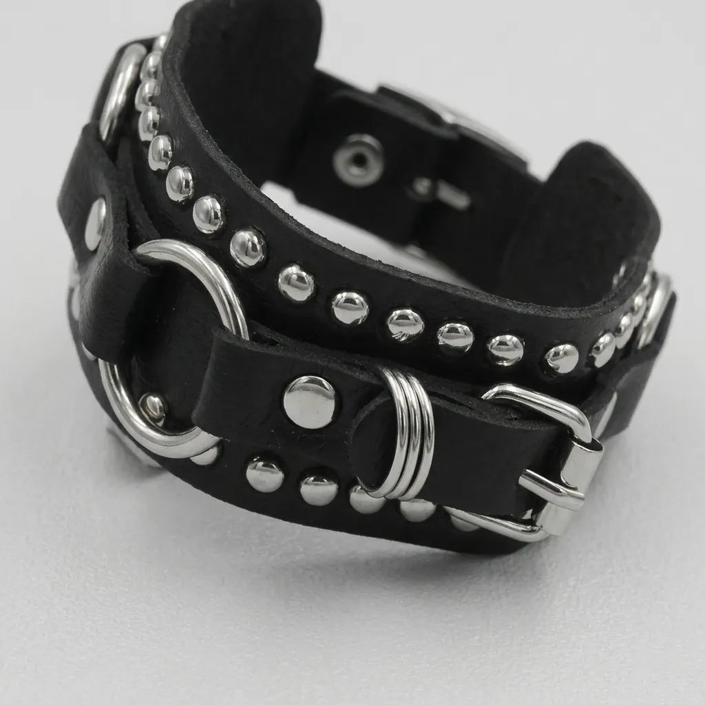 Rocker Wrap Leather Bracelet