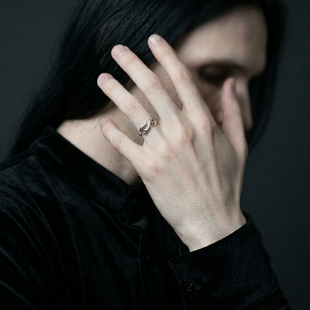 Silver Ember Ring