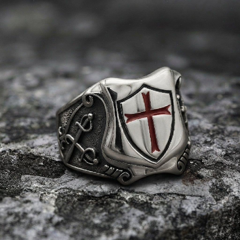 Knights Templar Crusader Shield Ring