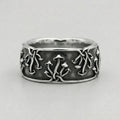 Mushroom Celtic Knot Panoramic Band Ring