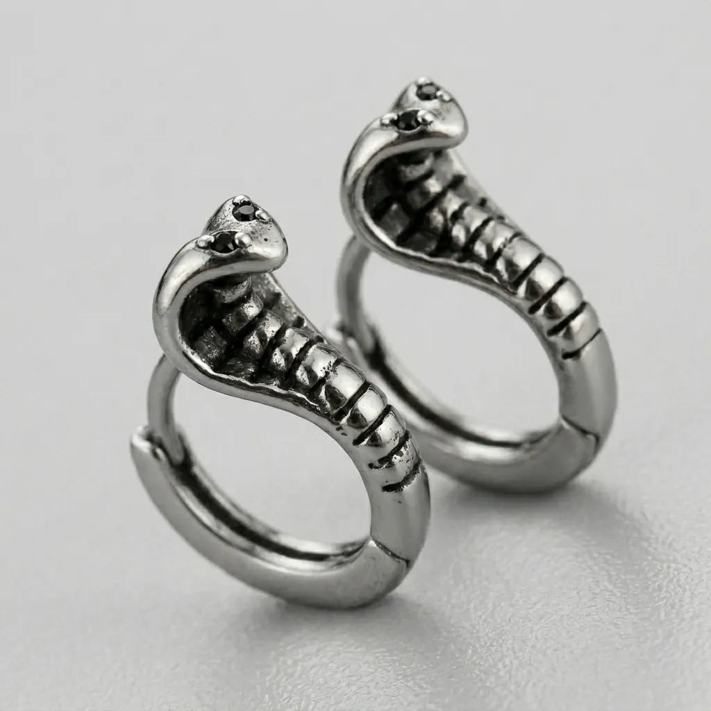 Sacred Serpent Loop Earrings