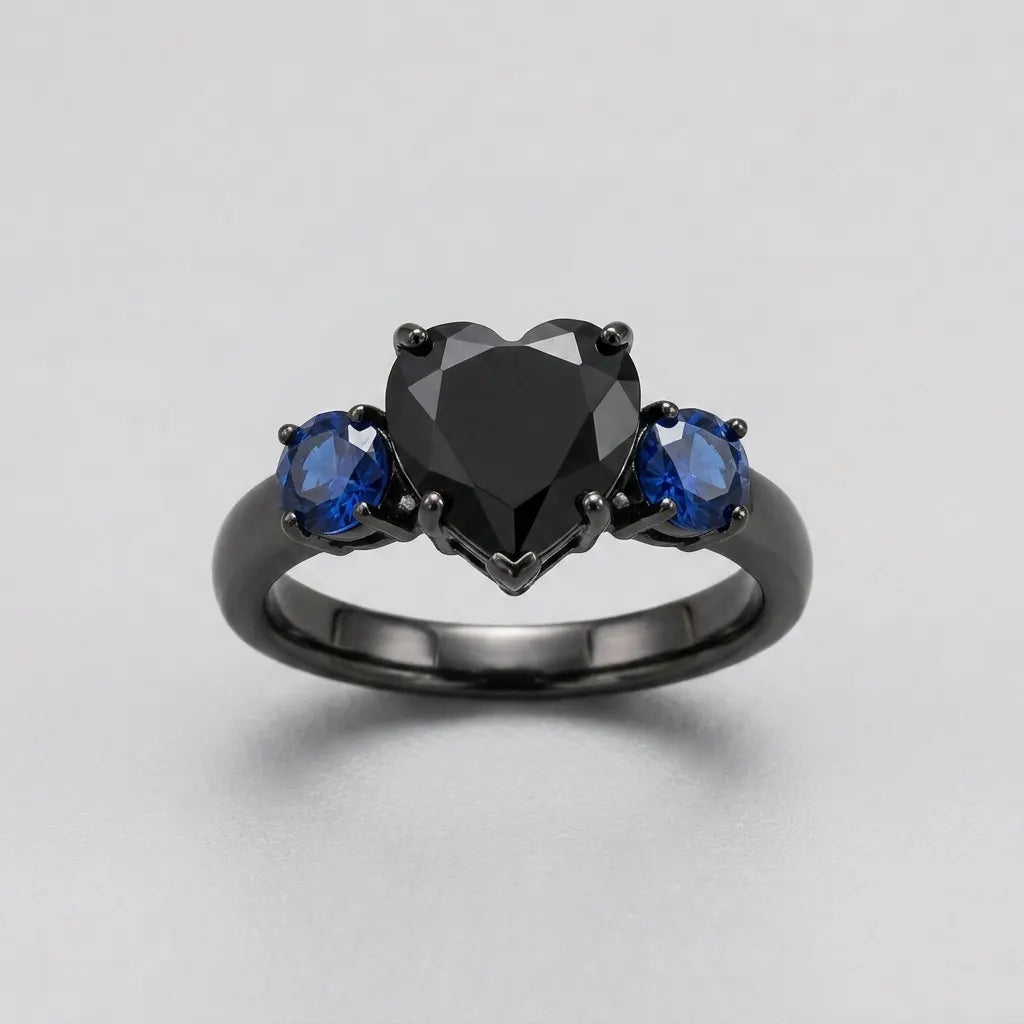 Black Diamond Gothic Ring