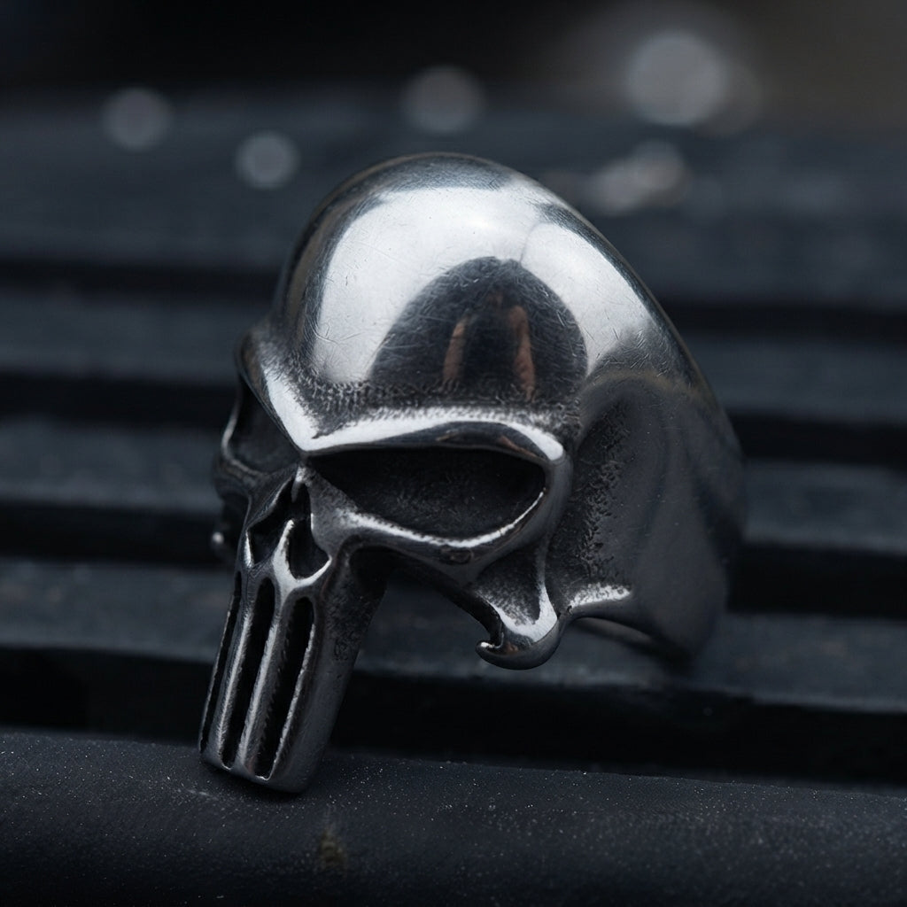 Sleek Death's Head Signet Ring