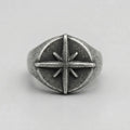 North Star Compass Rose Signet Ring