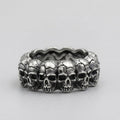 Stacked Skull Band Ring