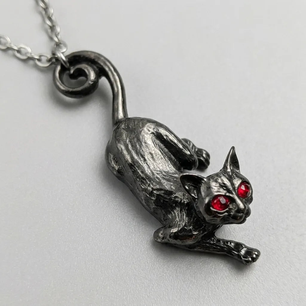 Cursed Shadow Cat Blood Eye Necklace